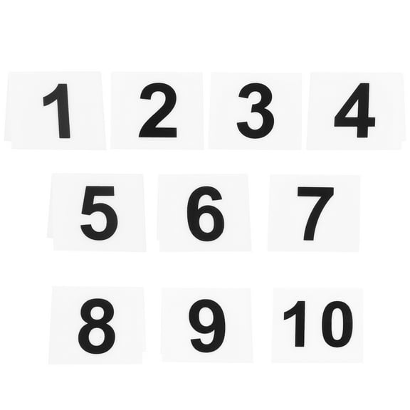 10pcs Tent Table Numbers 1- 10 Double Side Numbered Table Signs Place for Wedding Party Supplies Restaurant