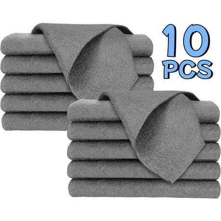10Pcs Thickened Magic Cleaning Cloth Streak-Free Microfibre Cloth, 12x12in