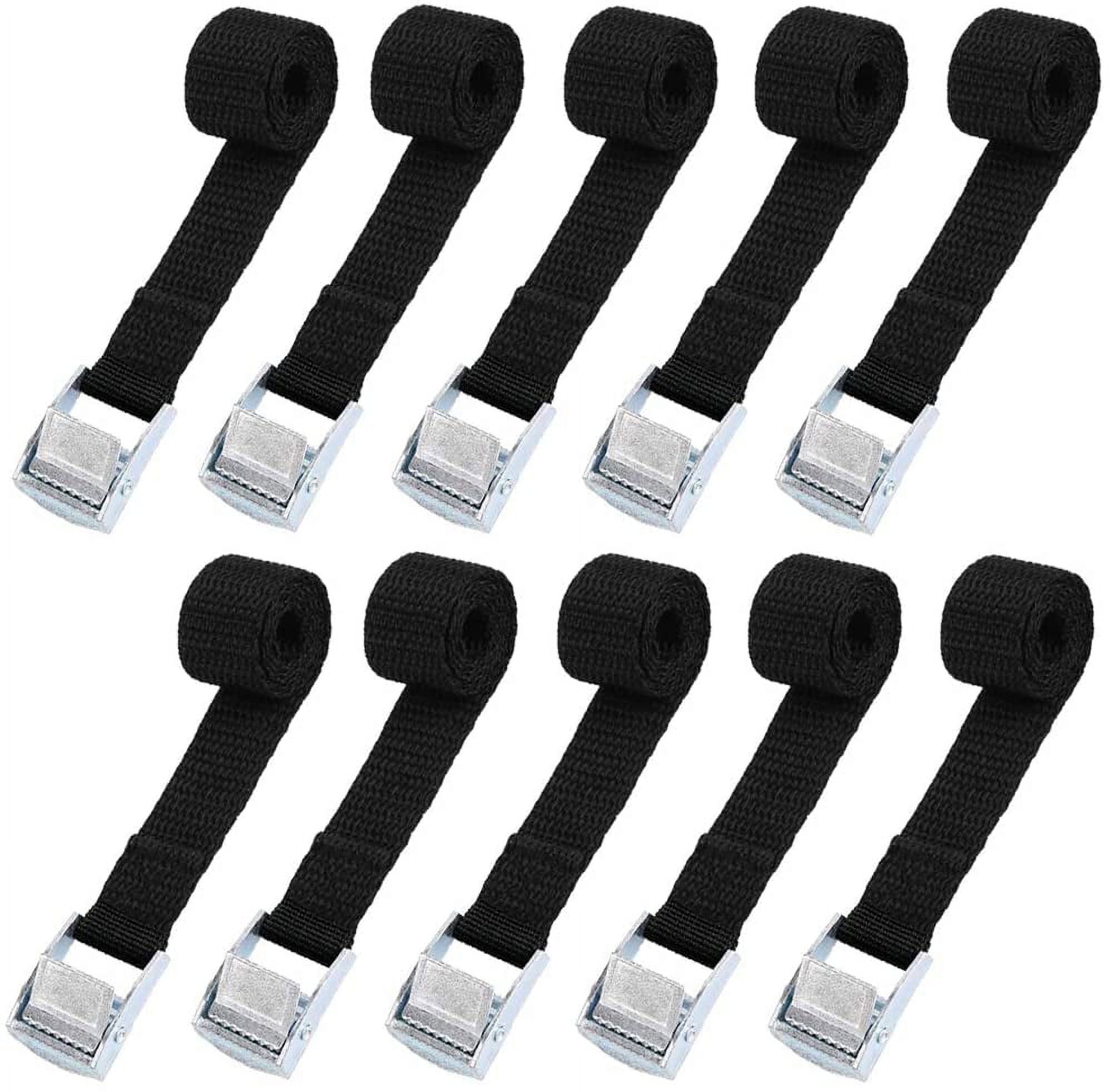 10pcs Tie Down Strap 2 * 39CM Motorcycle / Car / Bike Carrier Fixing Kit Tightening  Strap Maximum Load 500 kg - Black 