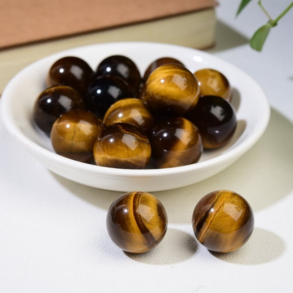 10pcs Tiger Eye Ball Reiki Stone Display Decorations for 20mm