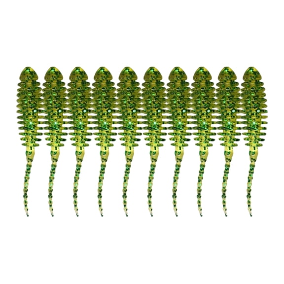 10pcs Tiny Worm Baits Fishing Lure 35mm Silicone Fishing Lures Mini Needle Tail Soft Baits Simulation Lures