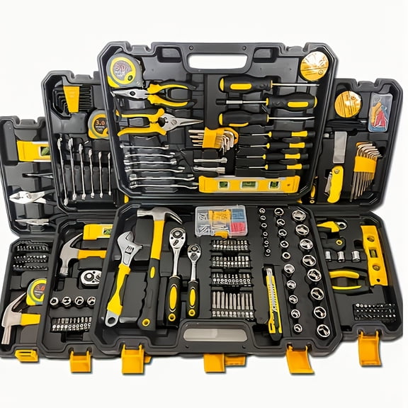 10pcs Tool Kit: a Set for Home And Automotive Repairs, Featuring a Tape Measure, Utility Knife, Screwdriver, And Blades. an Excellent Option for Assembling Family Tool Collection