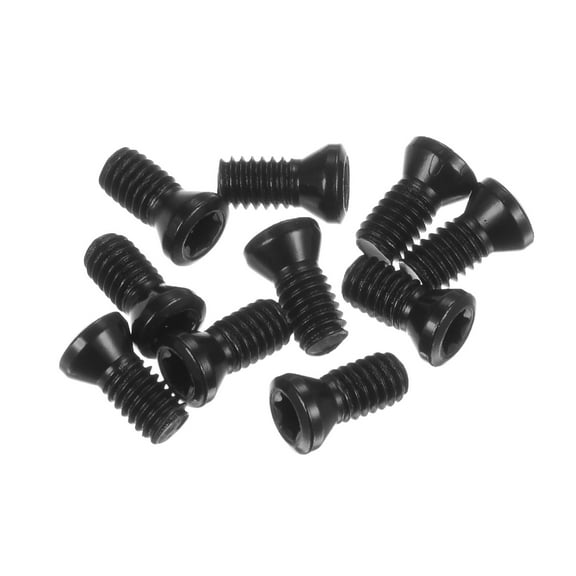 10pcs Torx Screw M4x9mm 12.9 Grade Round Flat Head for Replaces Carbide Insert Cutters CNC Lathe Tool, Grey