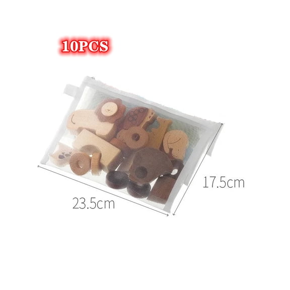 10pcs Toy storage bag building block puzzle sub-package bag children small particle zipper transparent finishing storage box