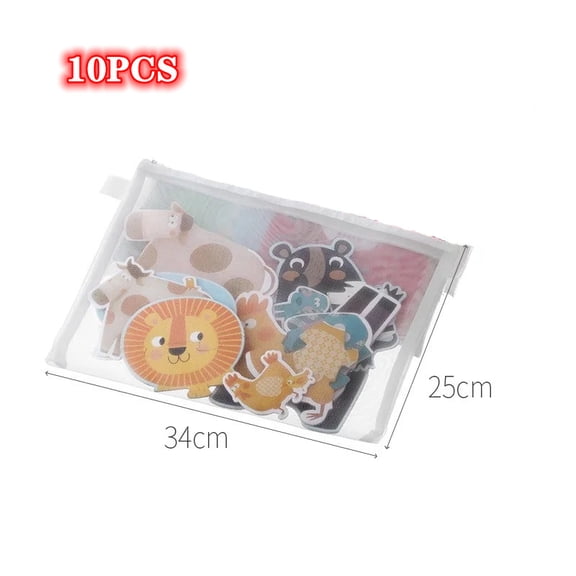10pcs Toy storage bag building block puzzle sub-package bag children small particle zipper transparent finishing storage box