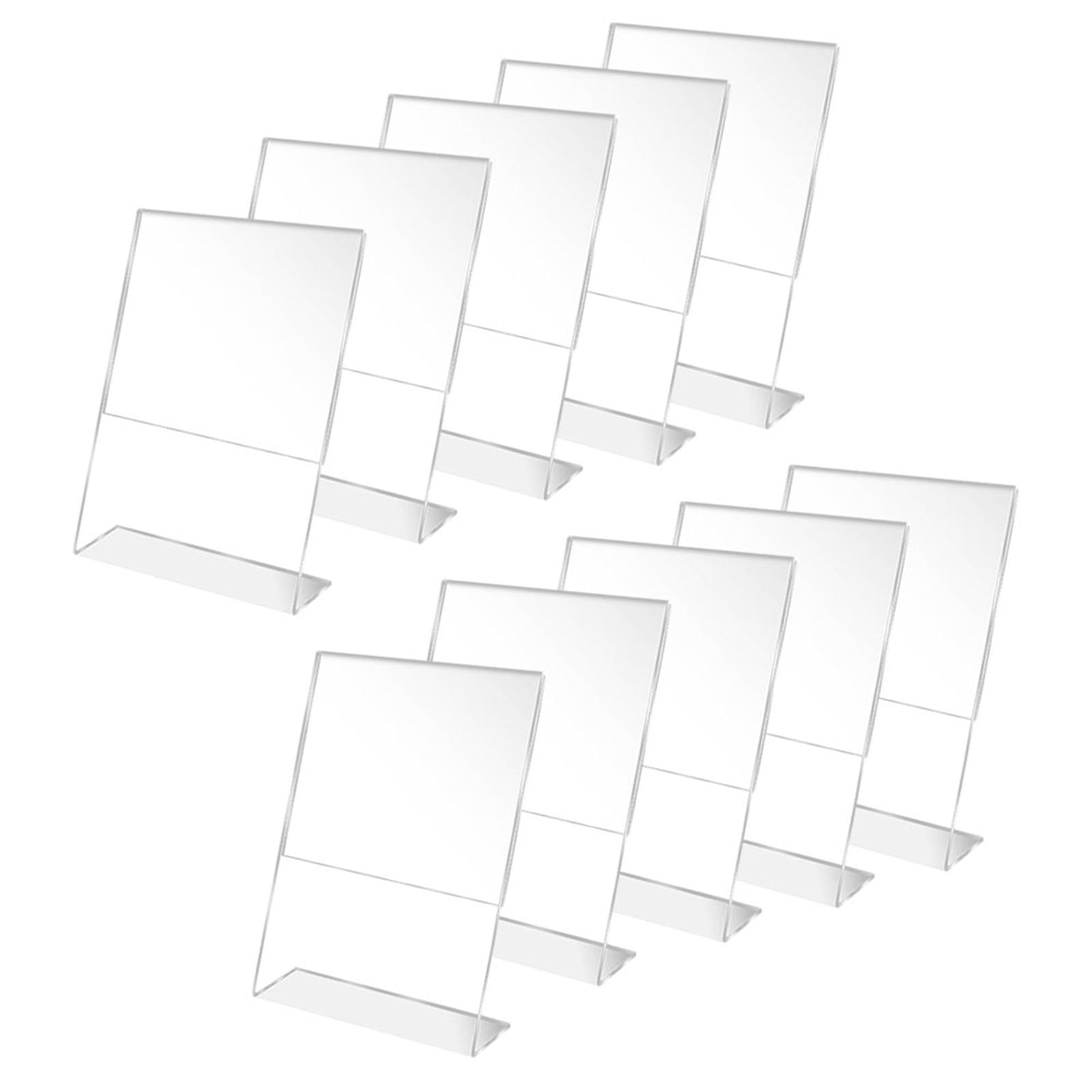 10pcs Transparent Acrylic Display Stand Desk Display Card Stand photo frame