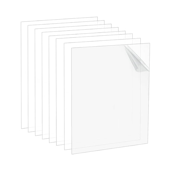 10pcs Transparent Acrylic Sheet 1mm Thick Picture Frame Glass Replacement Clear Acrylic Sheet