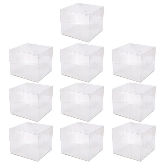ORDDIART Cake Tin Plastic Clear Containers For General Users 10Pcs 5.11X5.11X4.32in