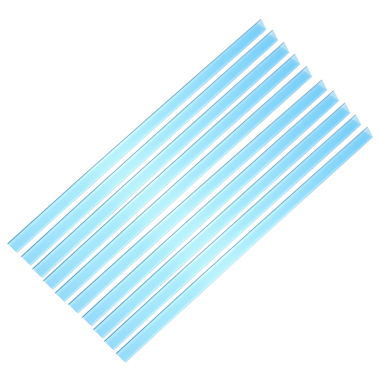 10pcs Transparent Small Rod 1.0 Blue Tie Folders Paper Binder Clips