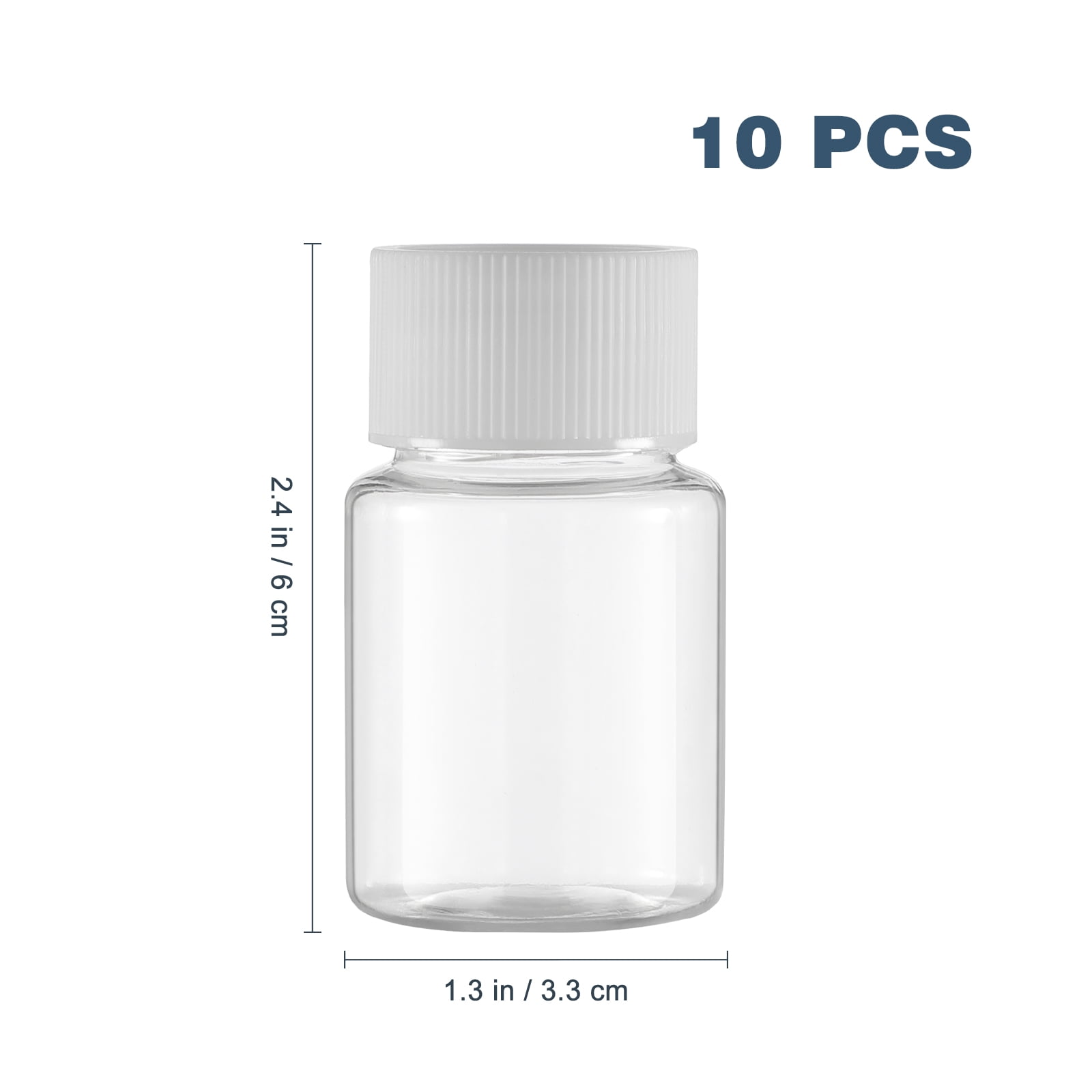 10pcs Travel Size Plastic Bottles Empty Small Vials Screw Lid