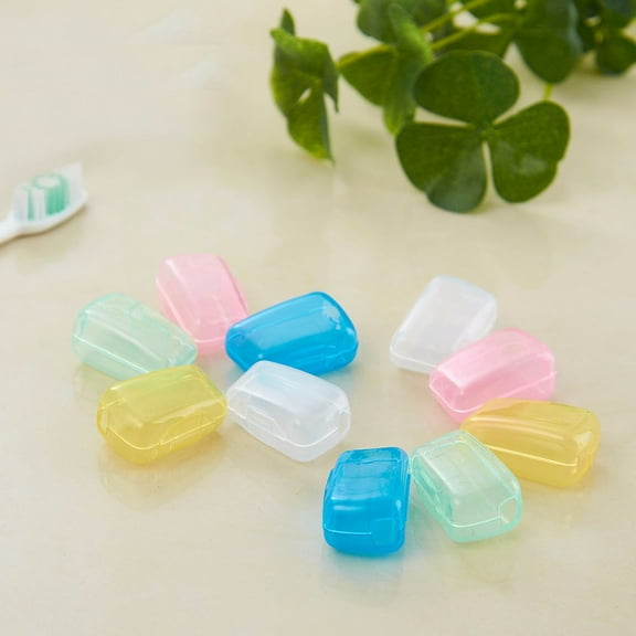 10pcs Travel Toothbrush Head Cover, Portable Travel Toothbrush Cover Washable Cap Case, Home and Outdoor Portable Toothbrush Case Lid Protectors