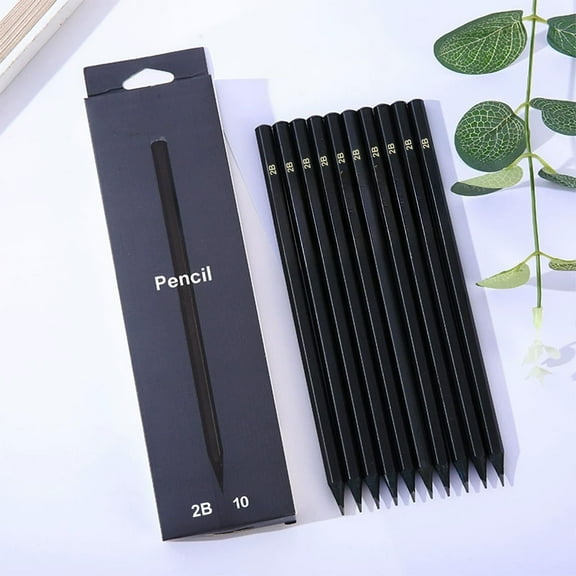 10pcs Triangular Pencils, 2B Pencils with Grip Correction, Wooden Graphite Pencils, Pre-Sharpened Break-Resistant, Suitable for Writing, Drawing, and Sketching