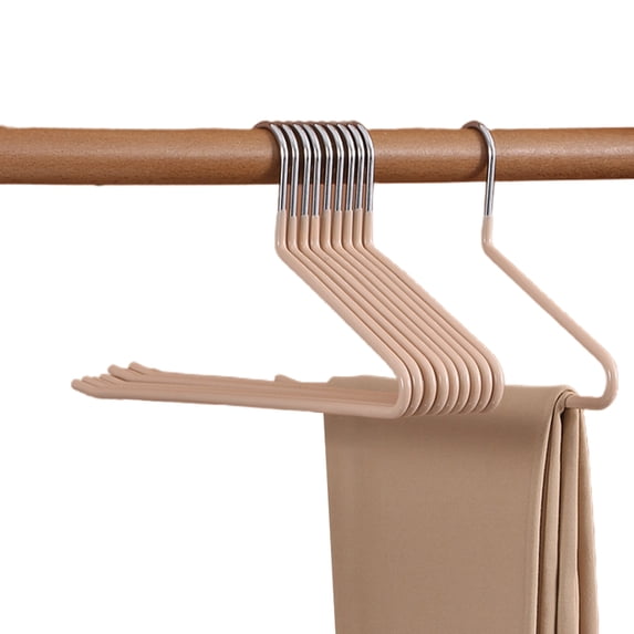 10pcs Trousers Pants Hangers Slip Coating Space Saving Open Ended ...