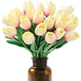 10pcs Tulips Fake Pink Artificial Flowers Real Touch 14" Silk Flower