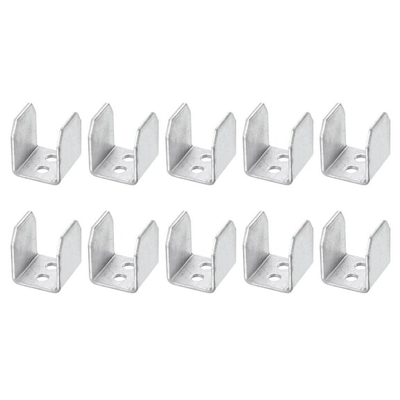 Uxcell 10Pcs U Bracket for 0.67" Panels, 17x17x20mm Metal U Shaped Fasteners Brackets