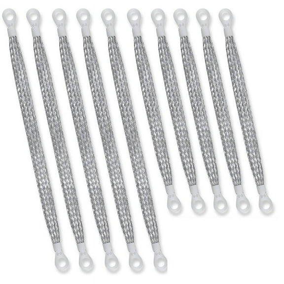 10pcs Universal Automotive Ground Straps,10/12inch Engine Ground Strap Kit Braided mj2262