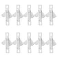 thumbnail image 1 of Universal Ceiling Light Clips for Secure Mounting Silver Metal 10pcs Fits LED Lights, 1 of 8