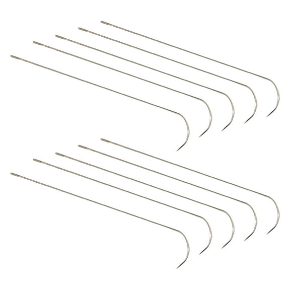 Multipurpose Alloy Beading Needle 10 Pack Curved Tip Enhanced Hole For Glass Metal Beads Crafting Projects