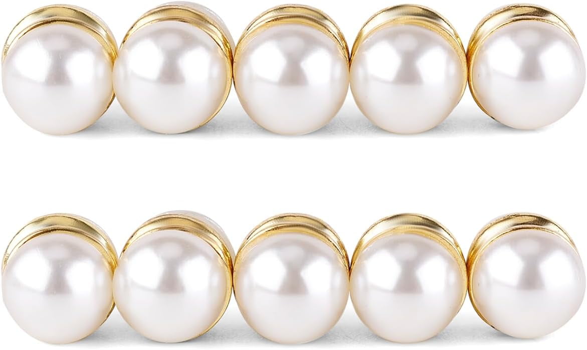 10pcs Veil Weights Strong Hijab Magnets Pearl Pins Magnetic Hijab Pins for  Clothes Scarves Niqab, Pearl Veil Beautiful Wedding Double Sided Hijab  Magnets for Women Girls 