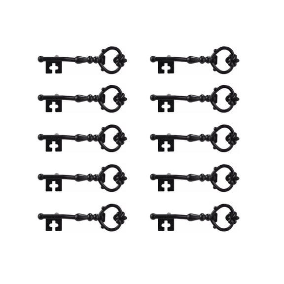 10pcs Vintage Key Shape Drawer Handles 5.27" Length Decorative Pulls Antique Knobs for Gift Box Jewelry Wood Case Crafting Chest