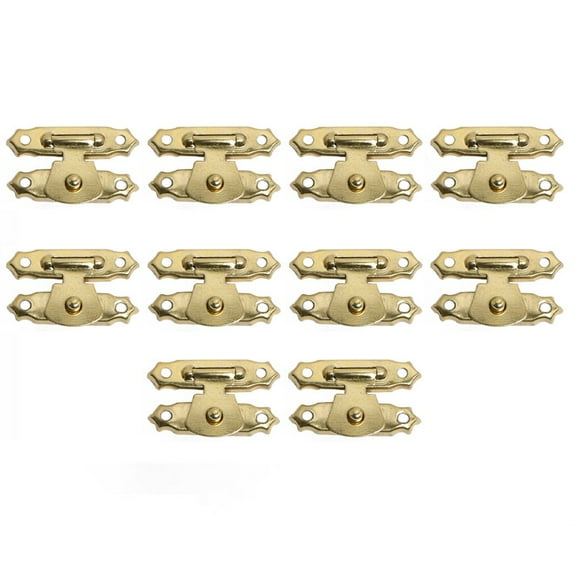 10pcs Vintage Lock Latch Hasps Clasp withs Screws for Doors Cabinets Furnitures Cases Box