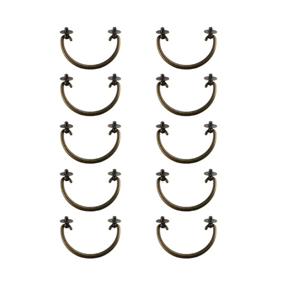 10pcs Vintage Ring Pulls Handles, 3.26" Hole Centers Bail Drawer Pull Drop Dresser Handle Case Box Cabinet Pull Knob