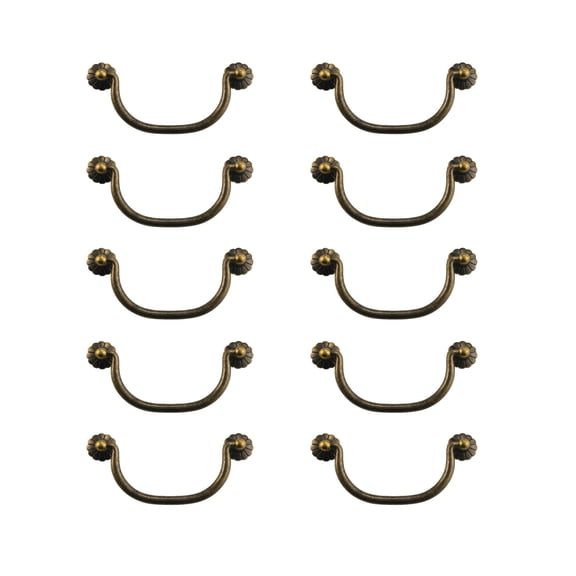 10pcs Vintage Style Pulls Handles, Bail Drawer Pull Drop Dresser Handle Swing Pendant Cabinet Pull Knob Pull Handle for Furniture Home Kitchen Cabinet