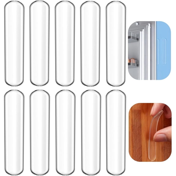 10pcs,Wall Bumpers,Door Stoppers,Furniture Bumper,Silencing pad,Anti collision pad,Using for Refrigerator door,Entrance doors,Cabinet doors,Toilet covers,Table corners(M, 6.3*1cm(2.48*0.39in)