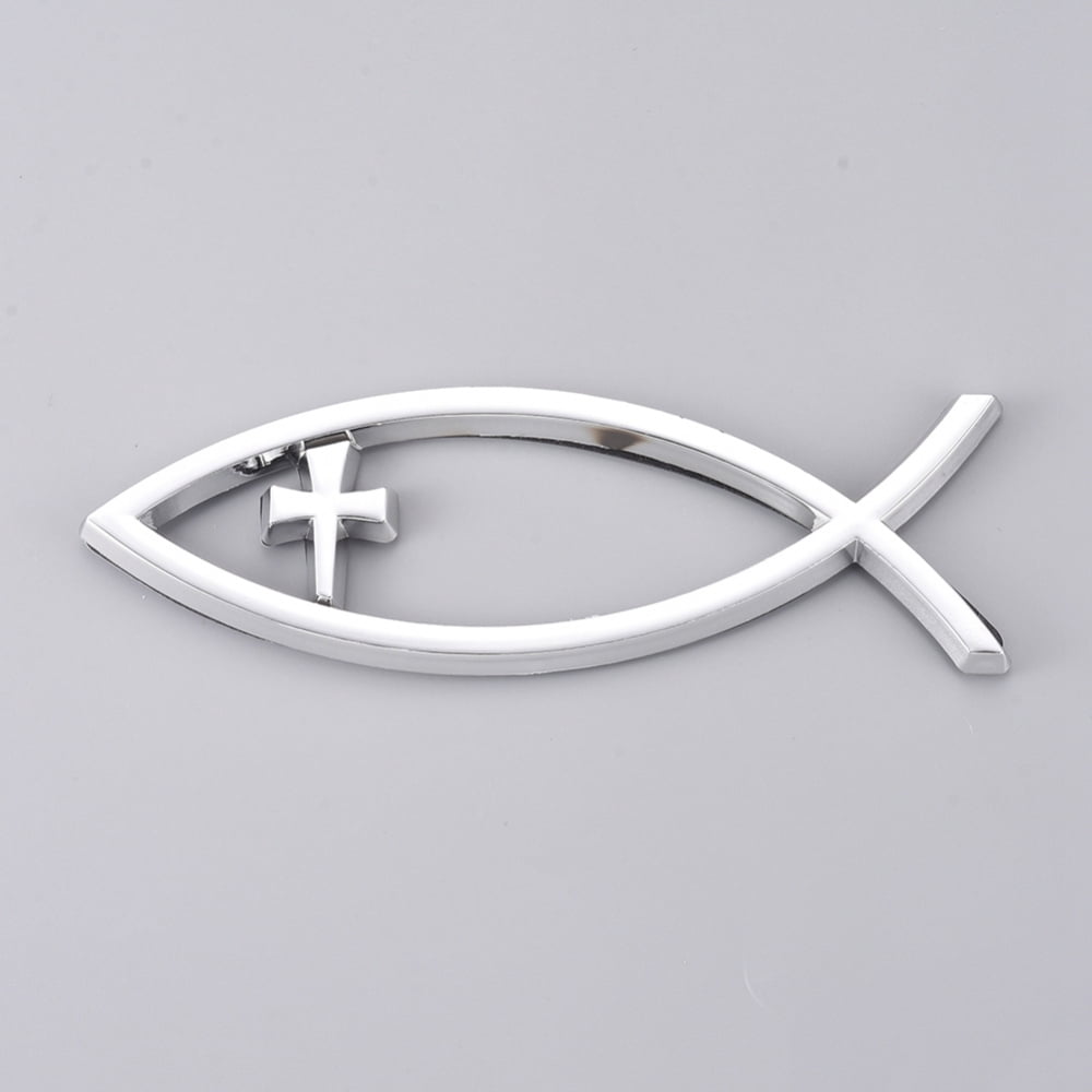 Dec Fish Sticker 10pcs Waterproof ABS Plastic Fish Decal Sticker 3D Car Decal Emblem ...