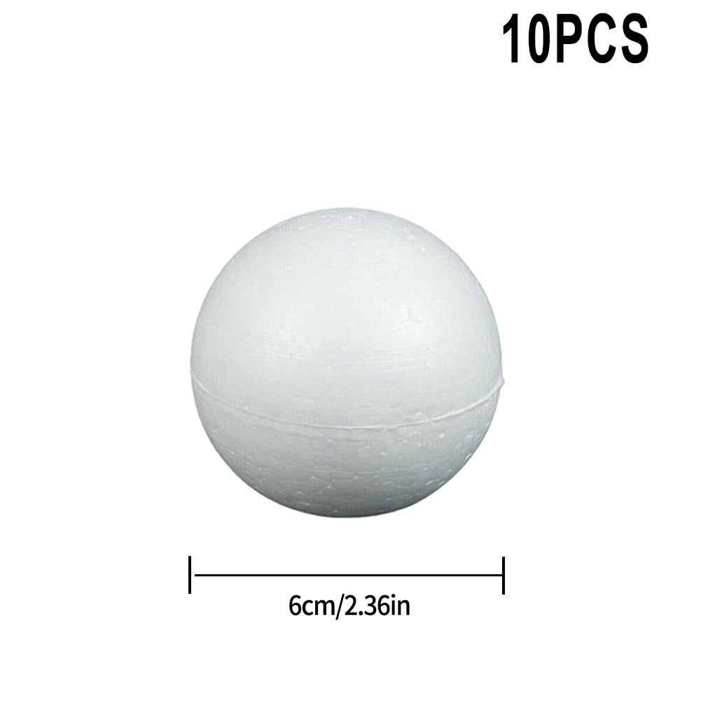 10pcs Wedding Decoration Modeling Craft Solid Polystyrene Foam Balls Round Spheres DIY Stuff Solid 2-10cm