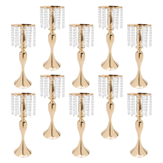 10pcs Wedding Flower Gold Vase Flower Holders Stand Centerpieces for Wedding Dining Table Decor