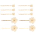 thumbnail image 1 of 10pcs Wedding Women Accessories Girls Floral Clip, Flowers Decoration Hair White Hairpins Pin Bridal Flower Bobby Hairpin Decorative Bride Head Girls, Clips Hairwear, 1 of 5