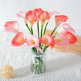 10pcs White Fake Flowers Artificial Calla Lily Silk Flowers for Mother