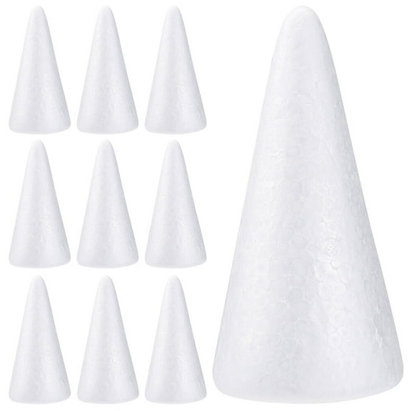 10pcs White Foams Cones DIY Craft Cones DIY Material DIY Kids Toys Kids Grafitti Toys