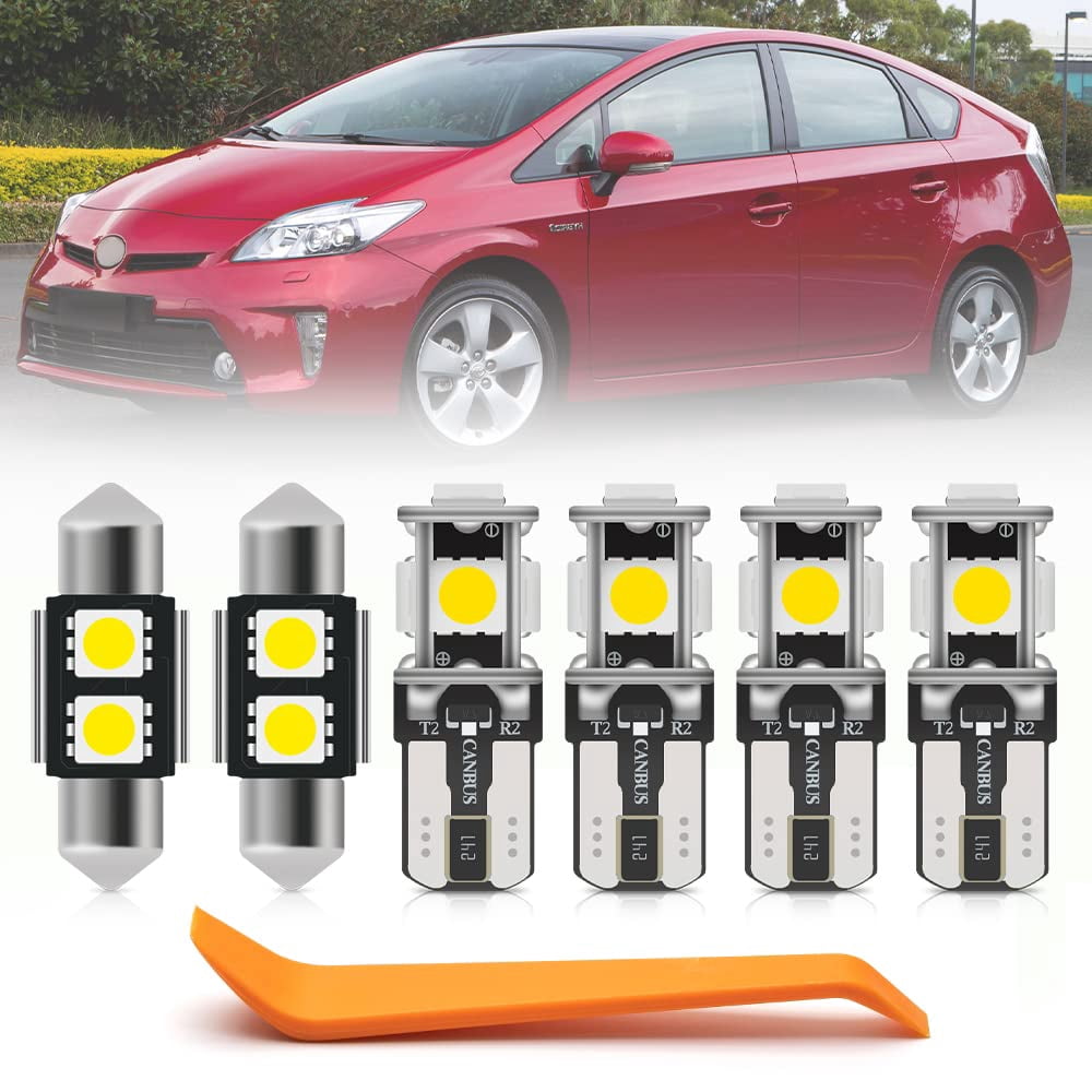 10pcs White Interior LED RRF12 Lights Bulb Kit for Toyota Prius 2010 ...