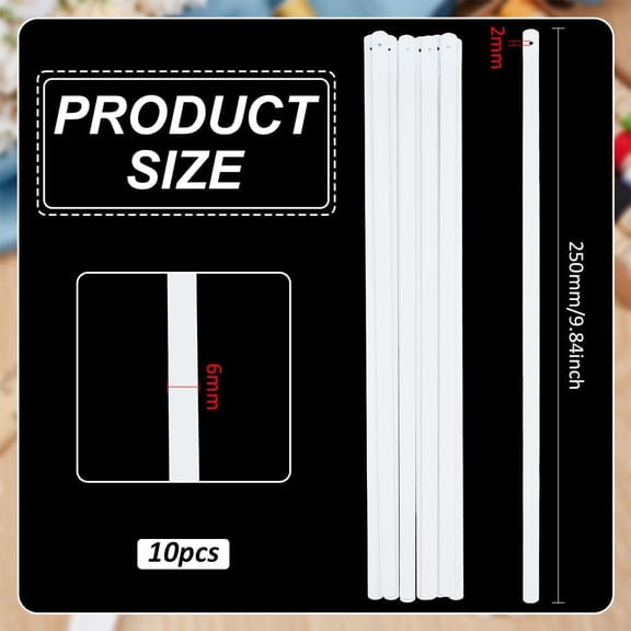 10pcs White Metal Boning 9.84 x 0.24 Inch Corset Strips White Webbing Boning for Bridal Dress Bustle Handmade Craft Wedding Dresses DIY Sewing Supplies