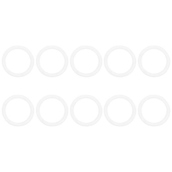 10pcs White Round Ring Handles For Diy Bag Making Plastic Purse Handles Replacement For Handbags Bag Handle For Crochet Bags Decorative Bag Handles For Handicraft