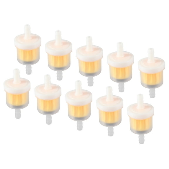 10pcs White Yellow Fuel Filters Engine Gas Fuel Line Filter with Magnet Replacement for Motorcycle ATV Dirt Bike