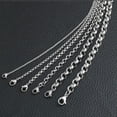 thumbnail image 1 of 10pcs Wholesale Men Silver Stainless Steel Round rolo Link Necklace Chain 3-6mm, 1 of 5