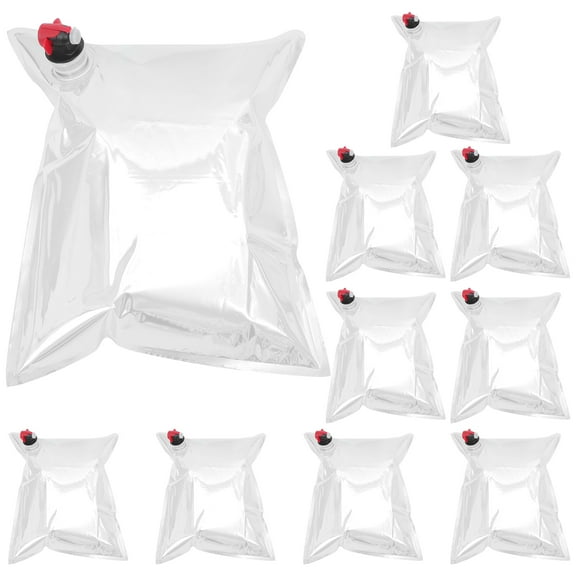 GAXIRE Wine Pouches 10 Pack Reusable Leakproof Bags 15.7 x 13.0 x 0.4 Inches for Wine Storage
