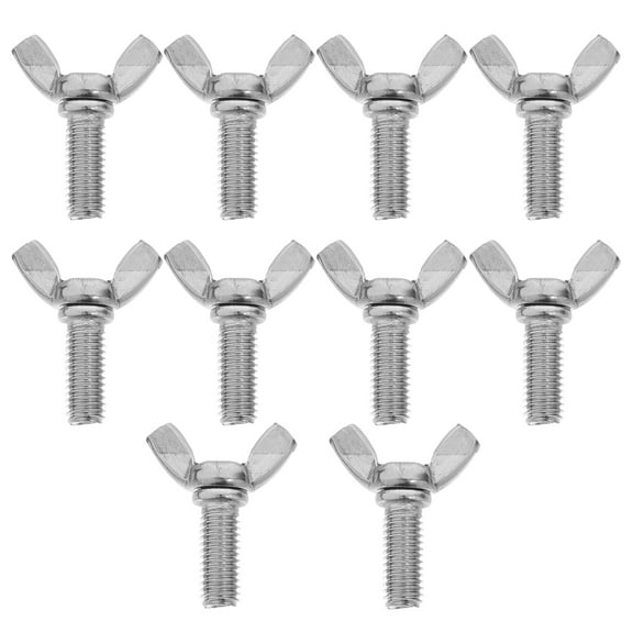 10pcs Replacement Wing Bolts M8x20 Stainless Steel Butterfly Thumb Screws for Easy Manual Operation Furniture and Machinery