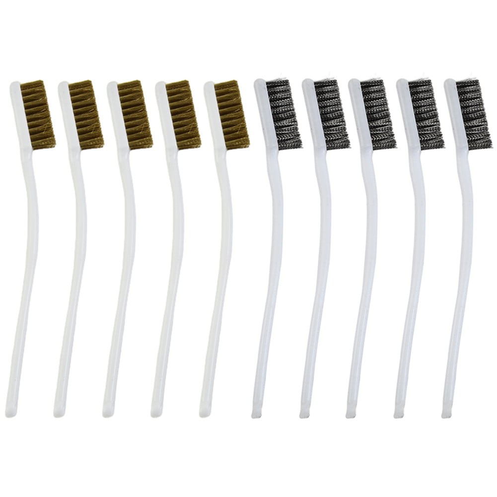 10pcs Wire Brushes Brass Wire Stainless Steel Wire Brushes Metal