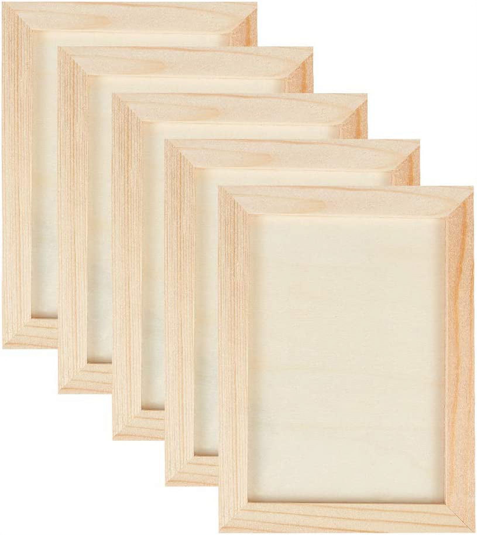 10pcs Wood Canvas Boards 5”x7” Unfinished Wood Painting Boards, Wooden Paint  Pouring Panel Boards for Painting, Clay Crafting, Art and Crafts 