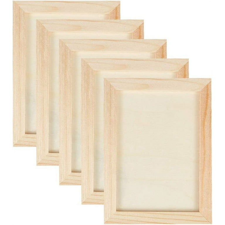 10pcs Wood Canvas Boards 5”x7” Unfinished Wood Painting Boards, Wooden Paint  Pouring Panel Boards for Painting, Clay Crafting, Art and Crafts 