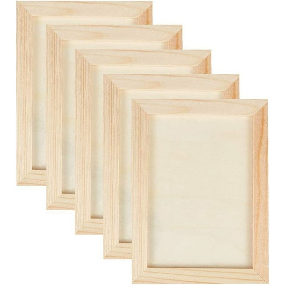 10pcs Wood Canvas Boards 5x7 Unfinished Wood Painting Boards Wooden Paint Pouring Panel Boards