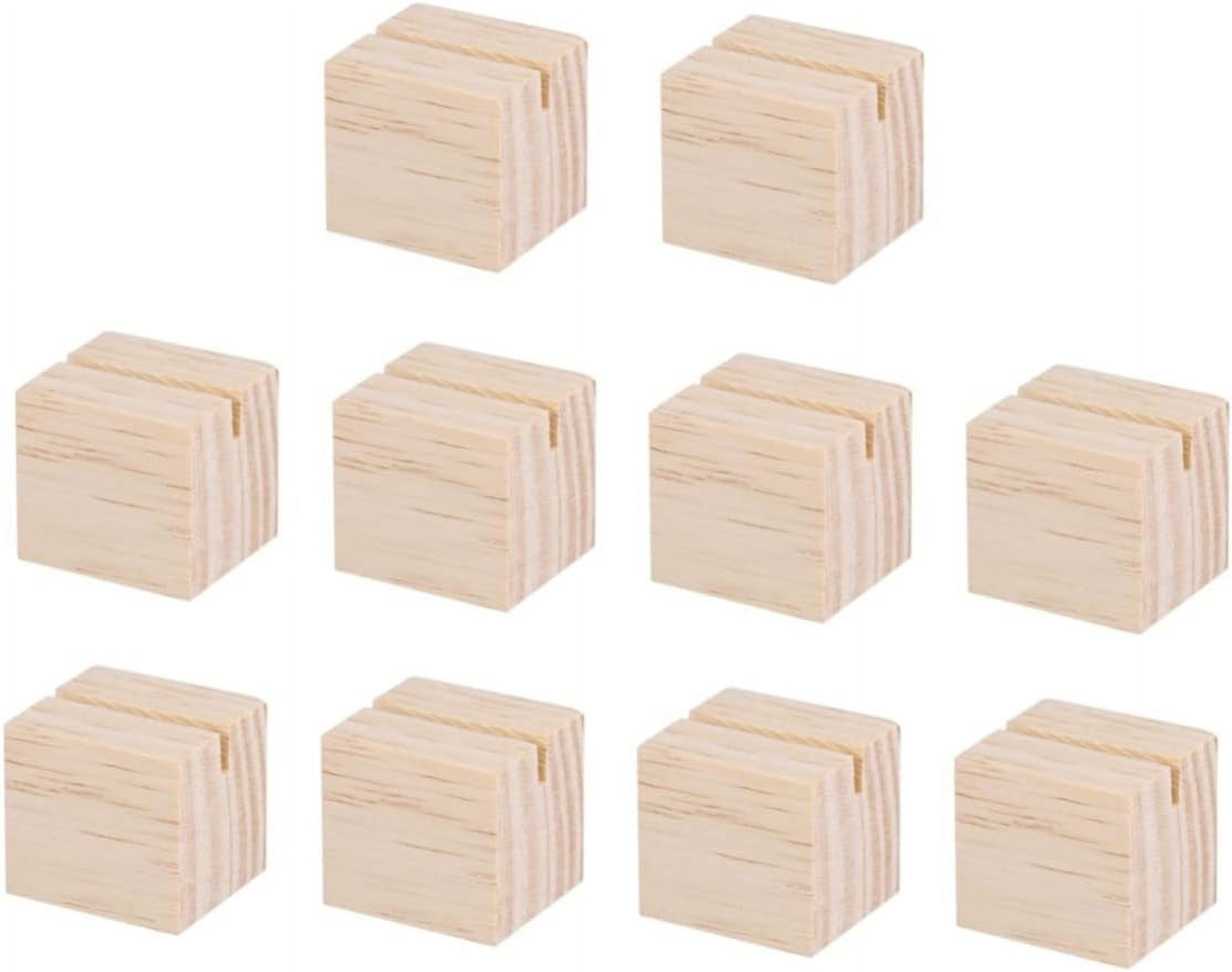 10pcs Wood Decor Flags Sticky Notes Tabs Wood Table Number Stands Table