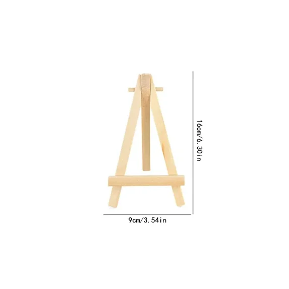 10pcs Wood Mini Easel Frame Desktop Triangle Display Stand Wedding Table Card Stand Holder Children Painting Craft Artist Tripod