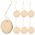thumbnail image 1 of TABLZONE Round Wooden Ornaments Khaki Unfinished Craft Circles for Decoration, 1 of 6