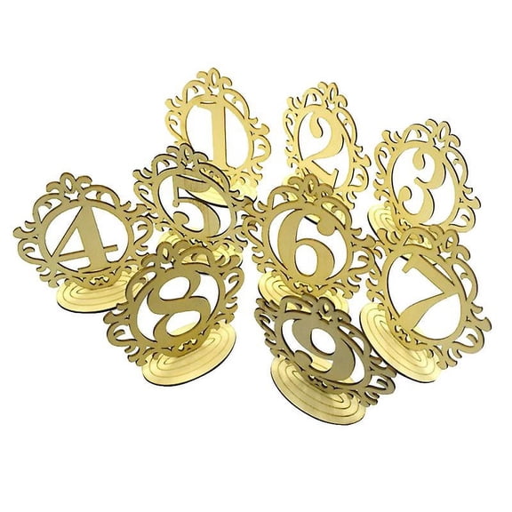 10pcs Wood Table Numbers Decor