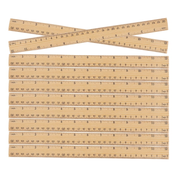 FESTFENDS Wood Ruler Multi 10Pack 12.18X0.98X0.04In